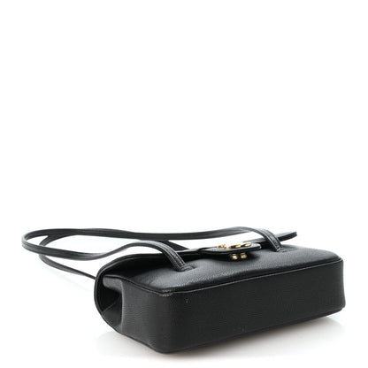 Mini Caviar Shoulder Bag - Black