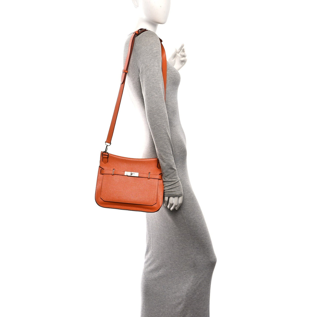 Taurillon Clemence Jypsiere 28 Orange Handbag