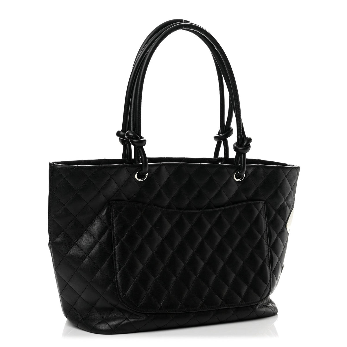 Large Quilted Calfskin Tote Bag - Black