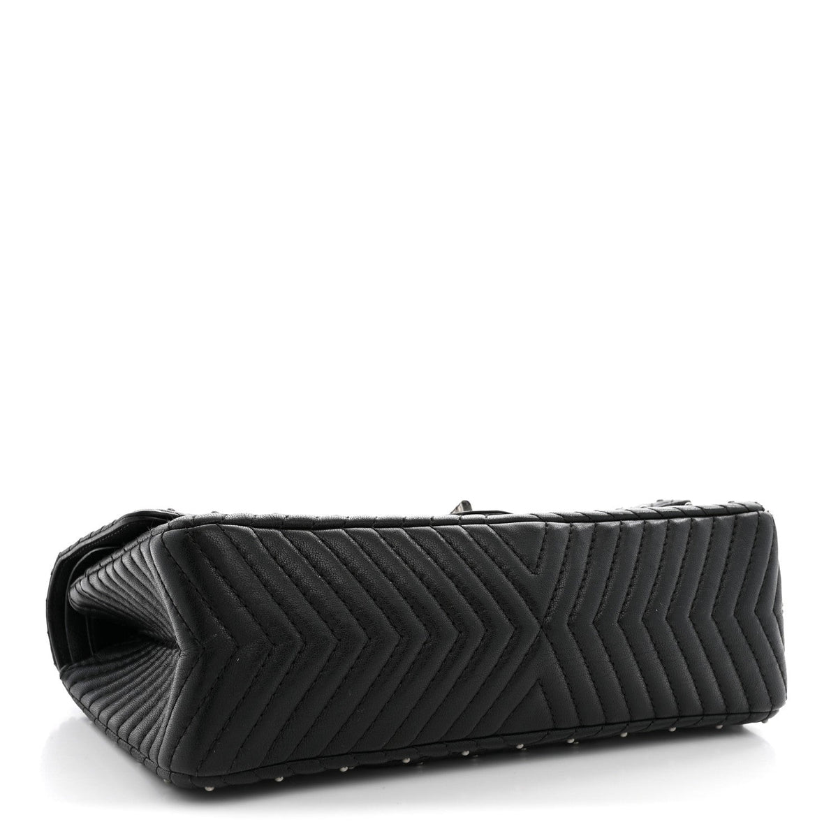 Quilted Sheepskin Flap Shoulder Bag - Black