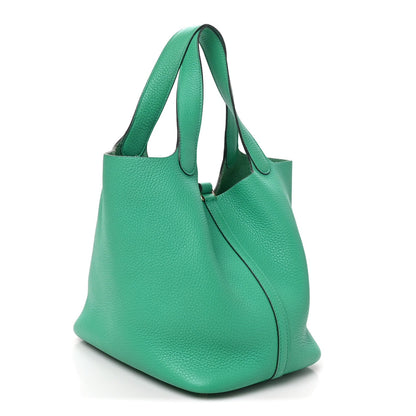 Taurillon Clemence Picotin Lock Mm Menth Handbag