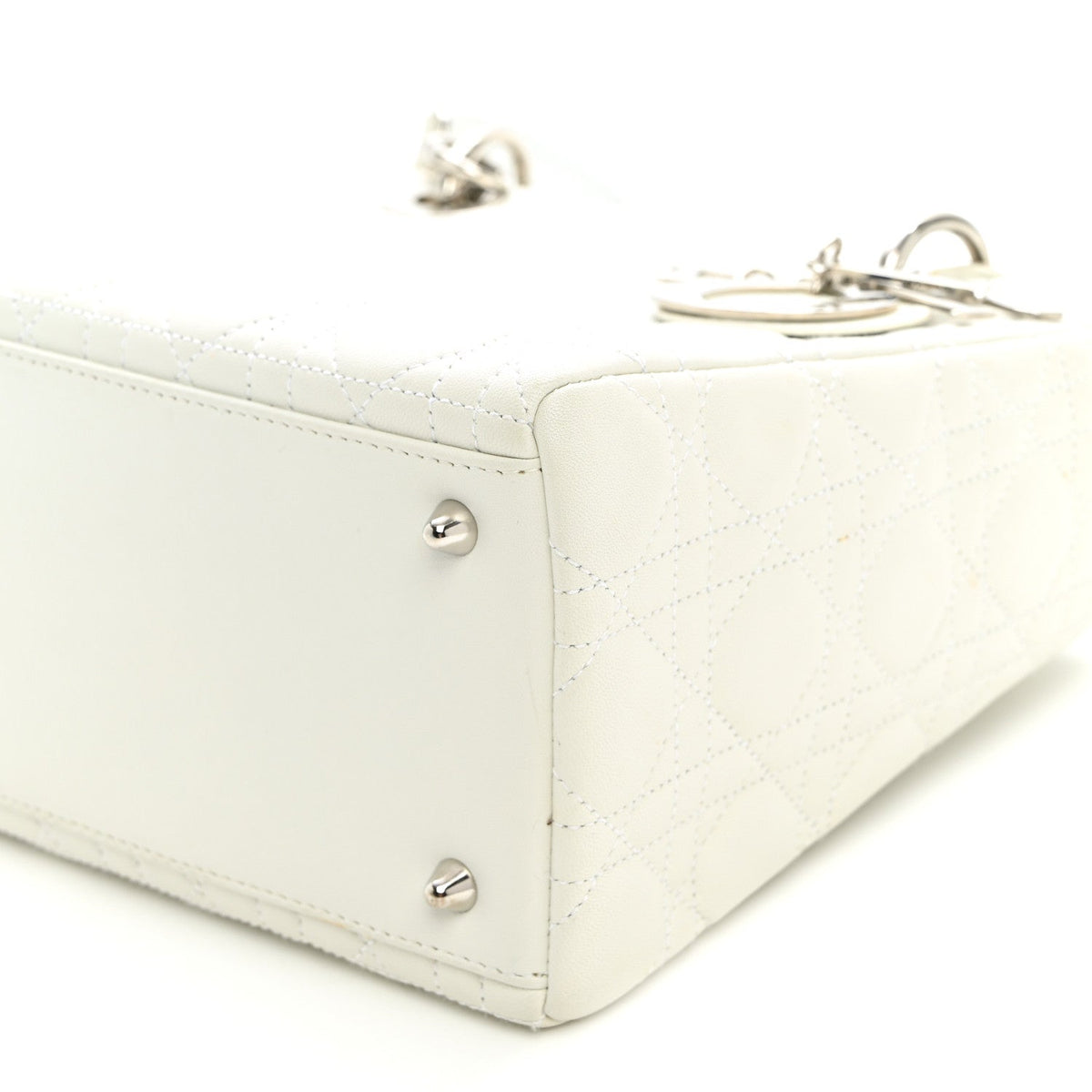 Medium Lambskin Handbag - White