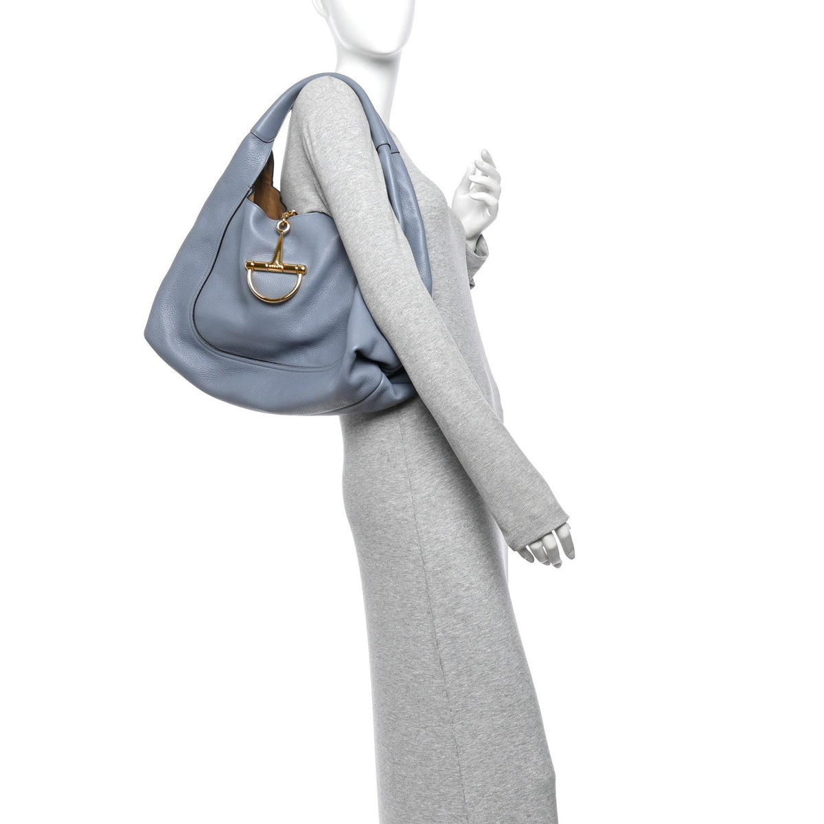 Maxi Calfskin Shoulder Bag - Blue