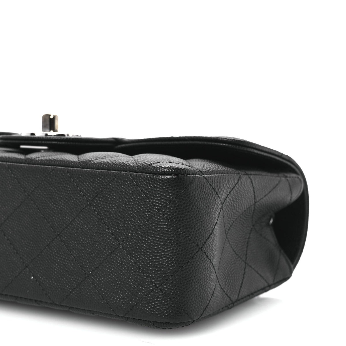 Mini Quilted Caviar Flap Shoulder Bag - Tan