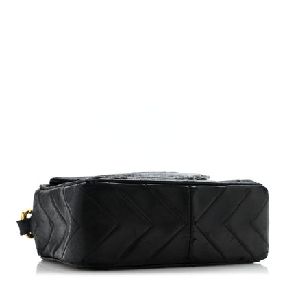 Quilted Lambskin Handbag - Black