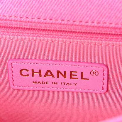 Small Quilted Flap Shoulder Bag - Pink