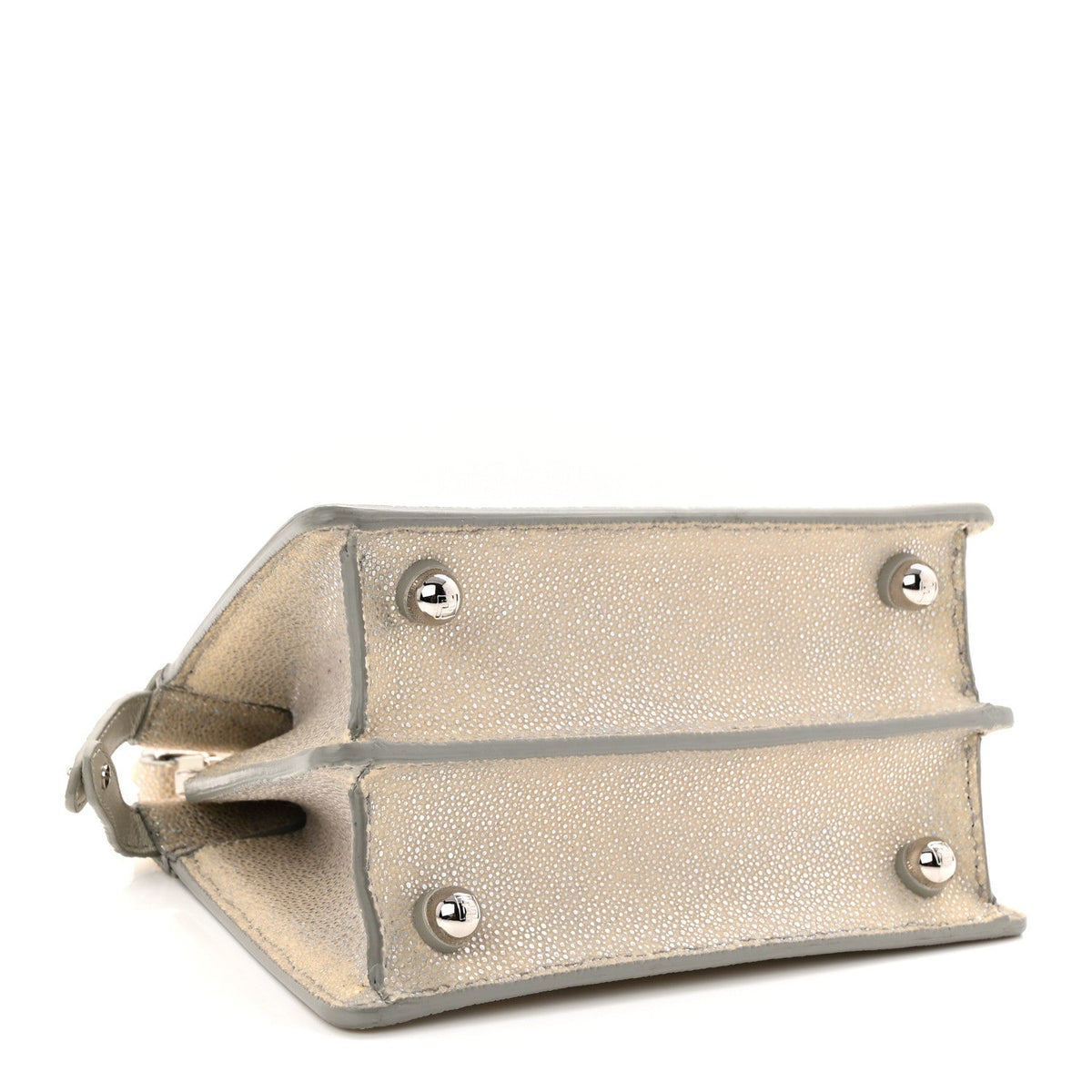 Nappa Satchel Bag - Gray