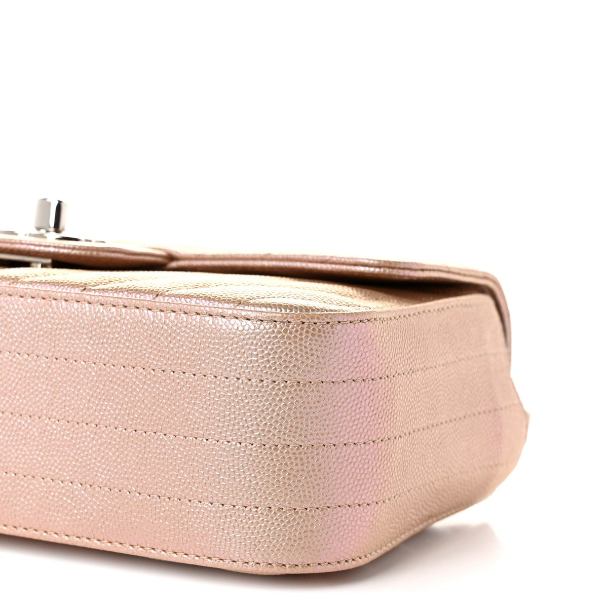 Mini Quilted Caviar Flap Shoulder Bag - Tan