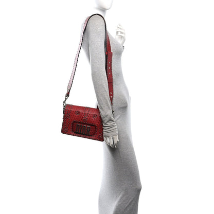 Calfskin Flap Shoulder Bag - Red