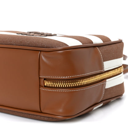 Large Calfskin Canvas Handbag - Natural