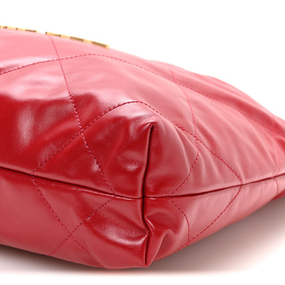 Small Quilted Calfskin Handbag - Red