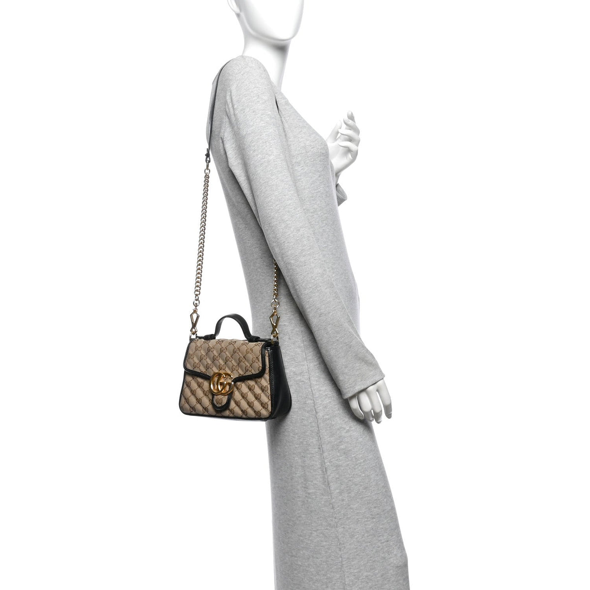 Mini Calfskin Shoulder Bag - Beige