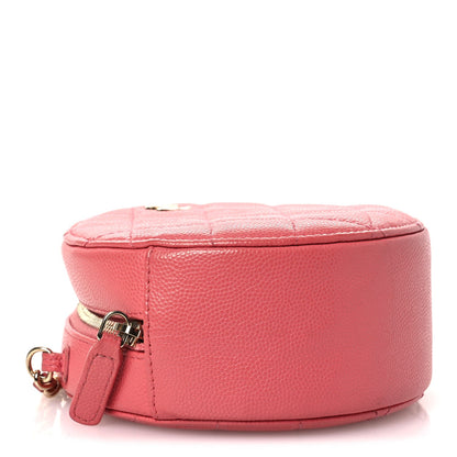 Quilted Caviar Clutch Bag - Pink