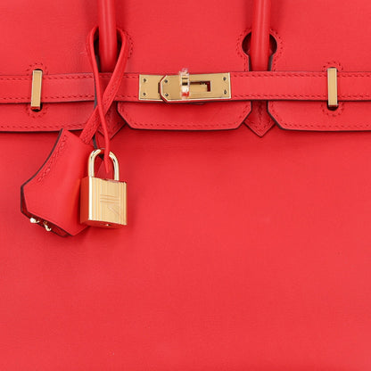 Swift Birkin 25 Rouge De Coeur Handbag