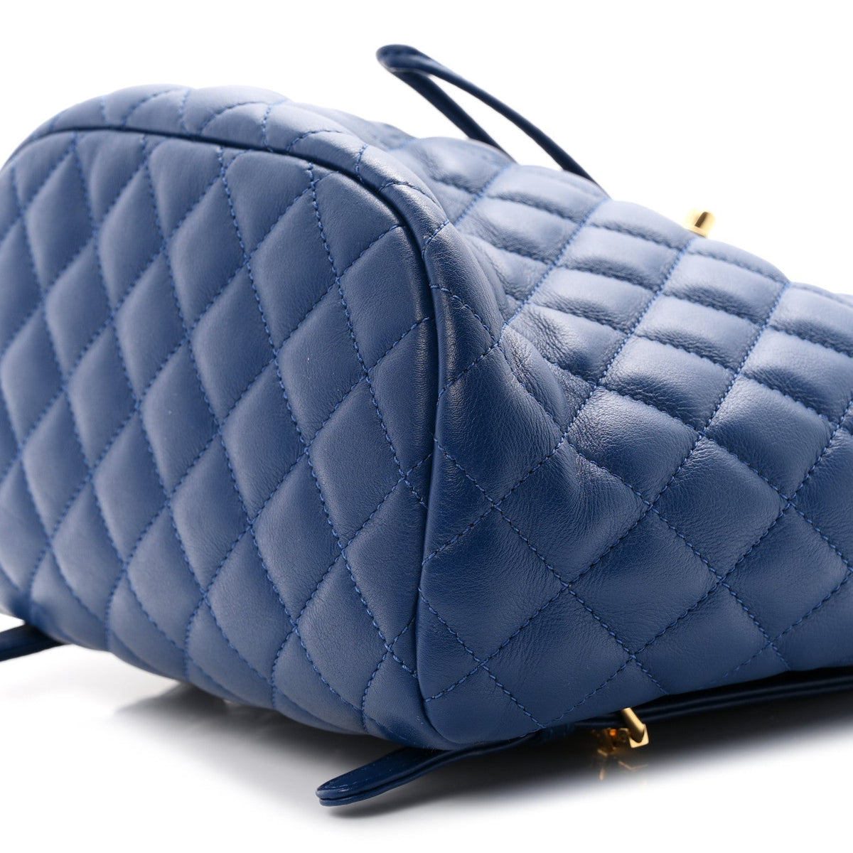 Small Quilted Lambskin Backpack - Blue