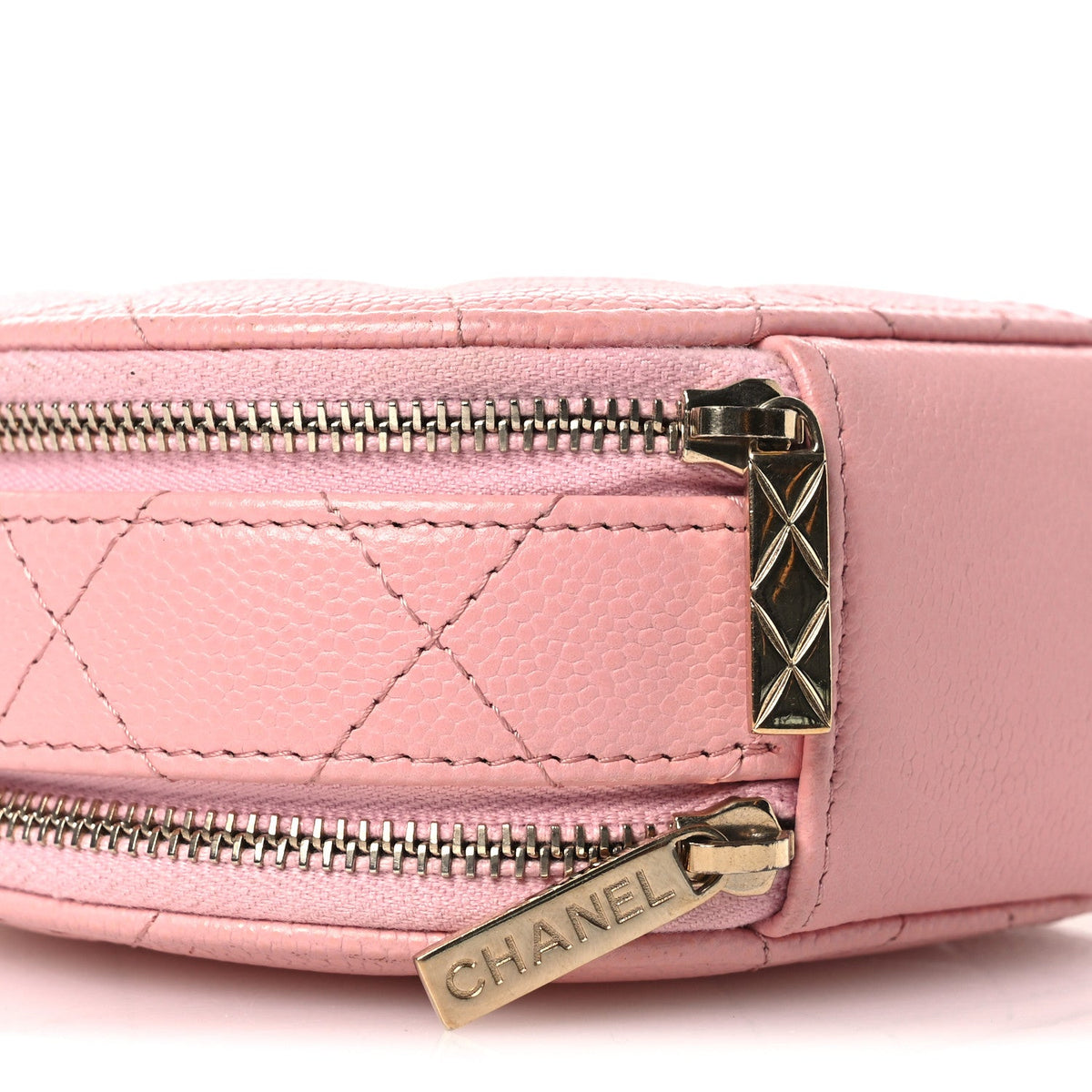 Quilted Caviar Handbag - Pink