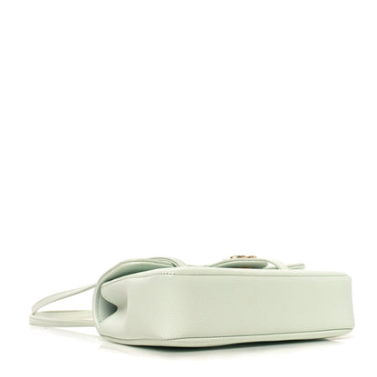 Mini Caviar Shoulder Bag - Light Blue
