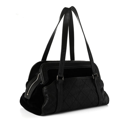 Large Quilted Calfskin Tote Bag - Black