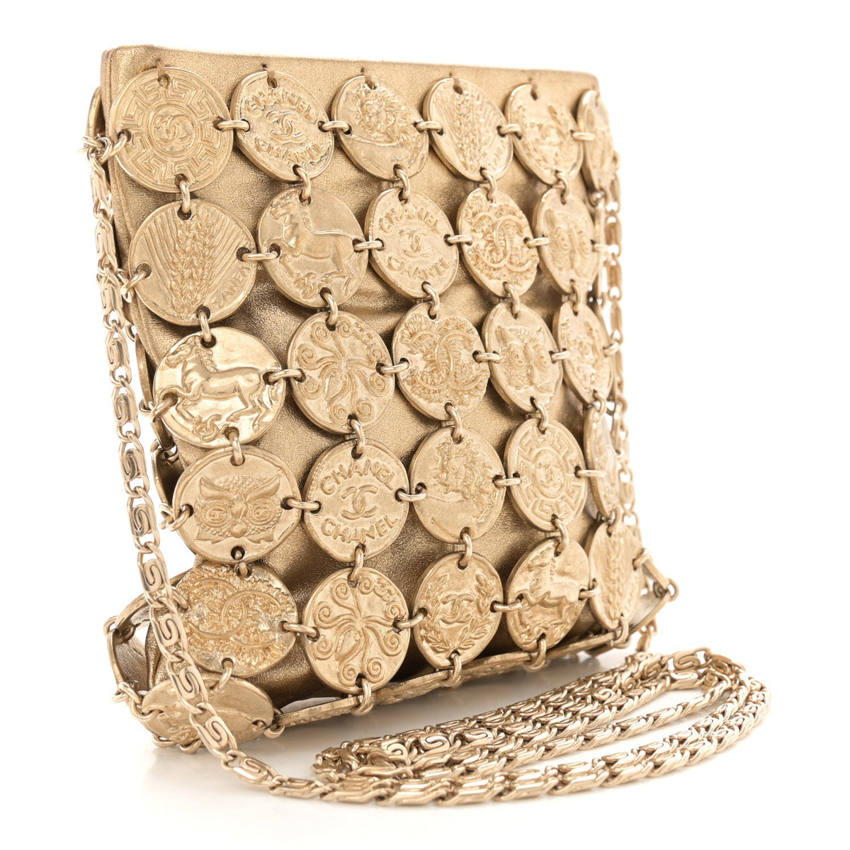Calfskin Shoulder Bag - Gold