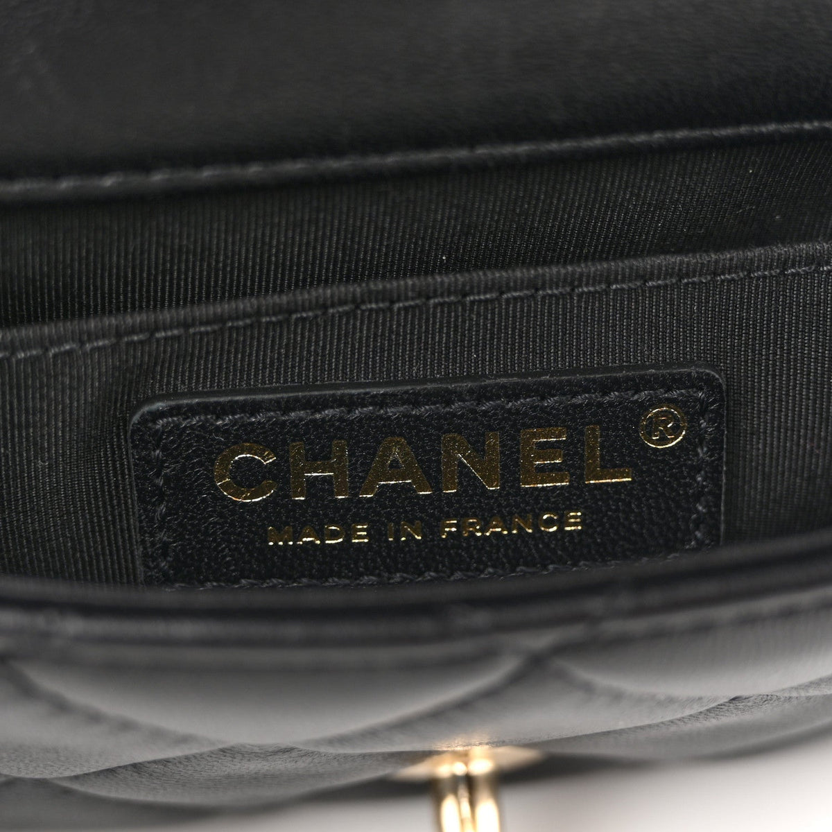 Mini Quilted Lambskin Belt Bag - Black