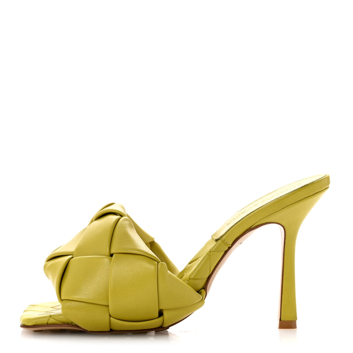 Bottega Venetanappa Maxi Intrecciato Lido 90Mm Mule Sandals Acid