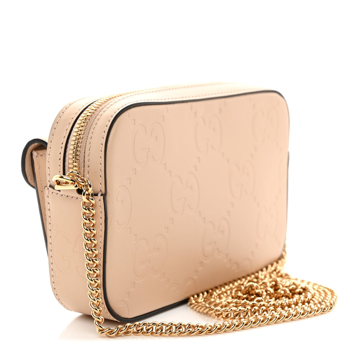 Mini Calfskin Wallet Bag - Beige