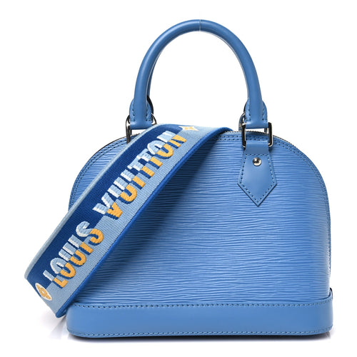 Epi Jacquard Alma Bb Bleuet Handbag