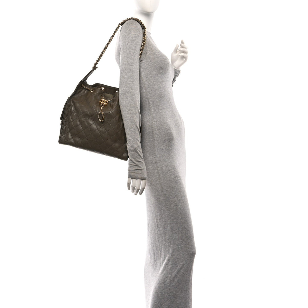 Medium Quilted Caviar Handbag