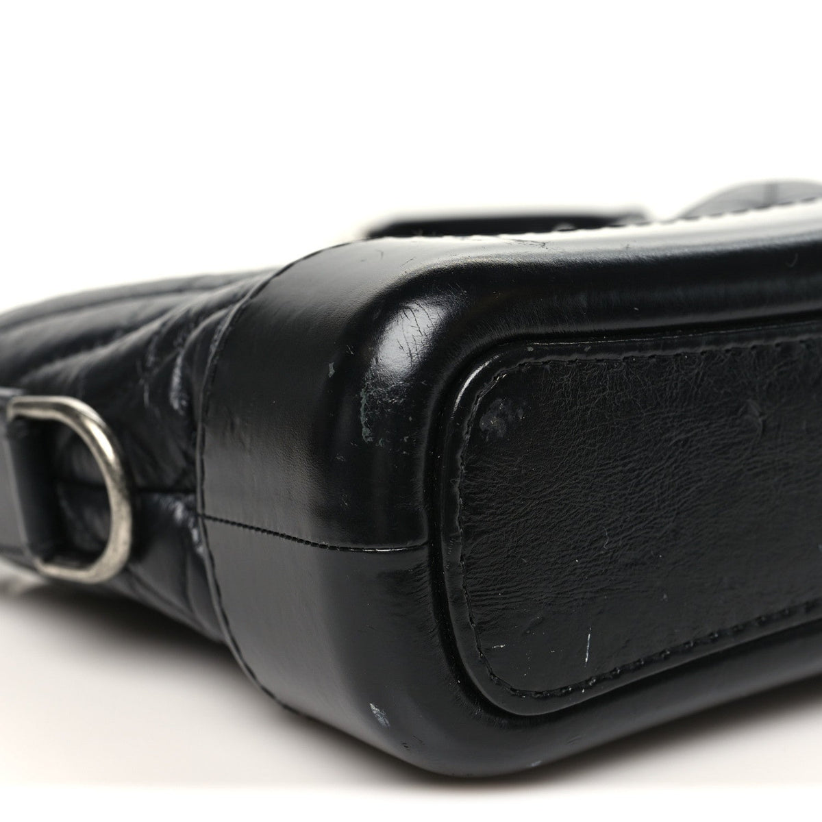 Small Quilted Calfskin Hobo Bag - Black
