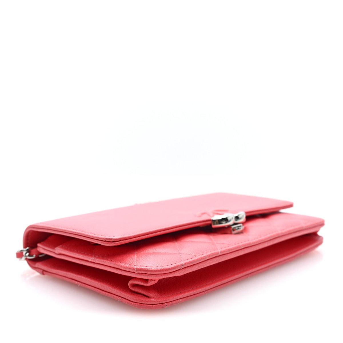 Quilted Calfskin Wallet Bag - Pink