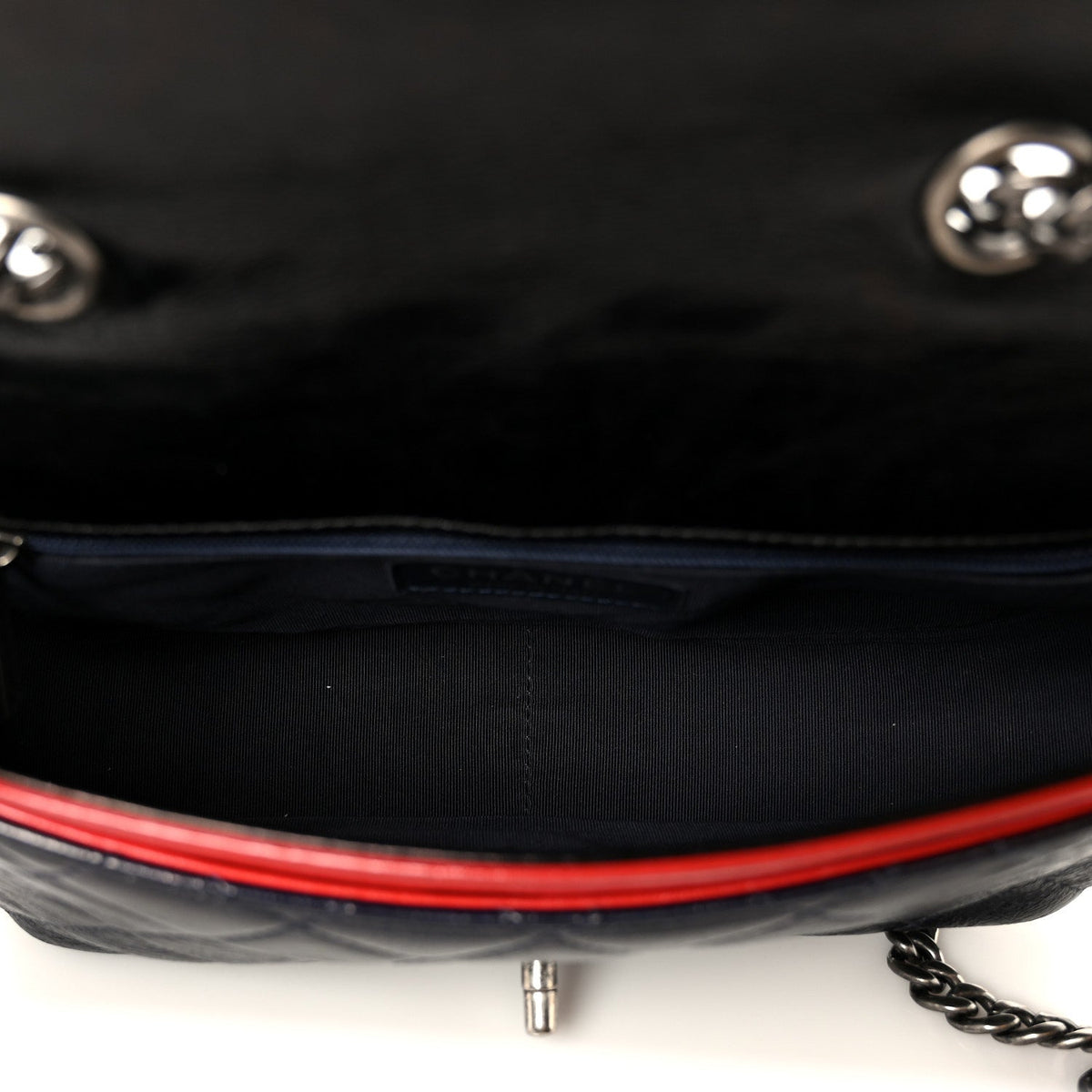 Quilted Goatskin Flap Shoulder Bag - Black