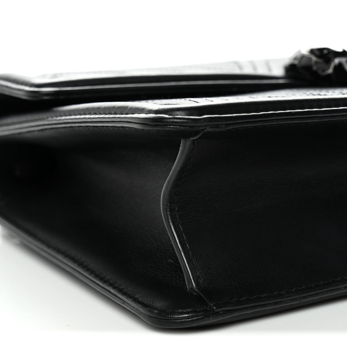 Quilted Calfskin Shoulder Bag - Black