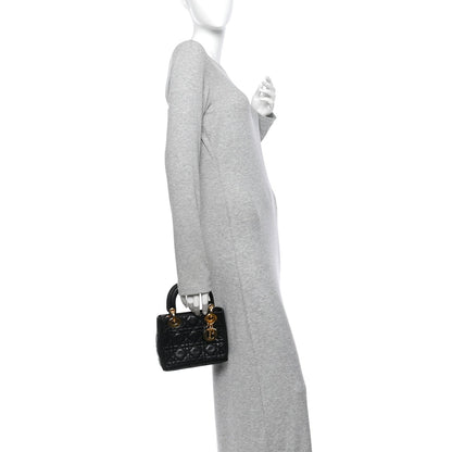 Mini Lambskin Handbag - Black