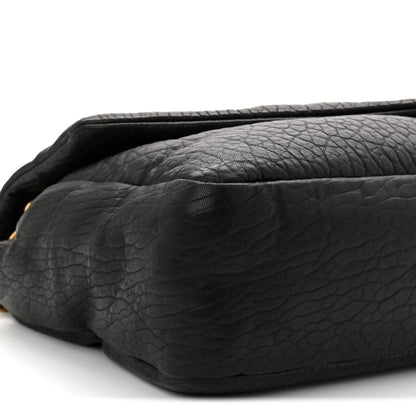 Large Lambskin Handbag - Black