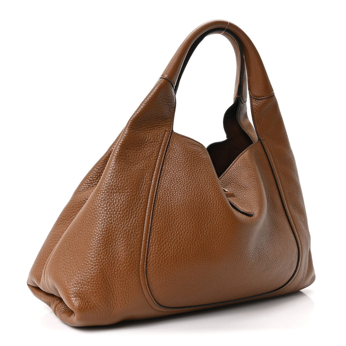 Maxi Calfskin Shoulder Bag - Brown