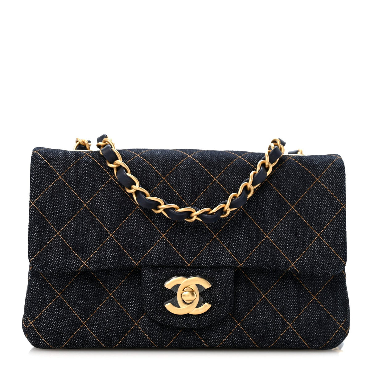 Mini Quilted Flap Shoulder Bag - Tan