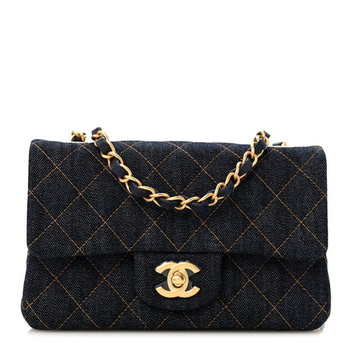 Mini Quilted Flap Shoulder Bag - Tan