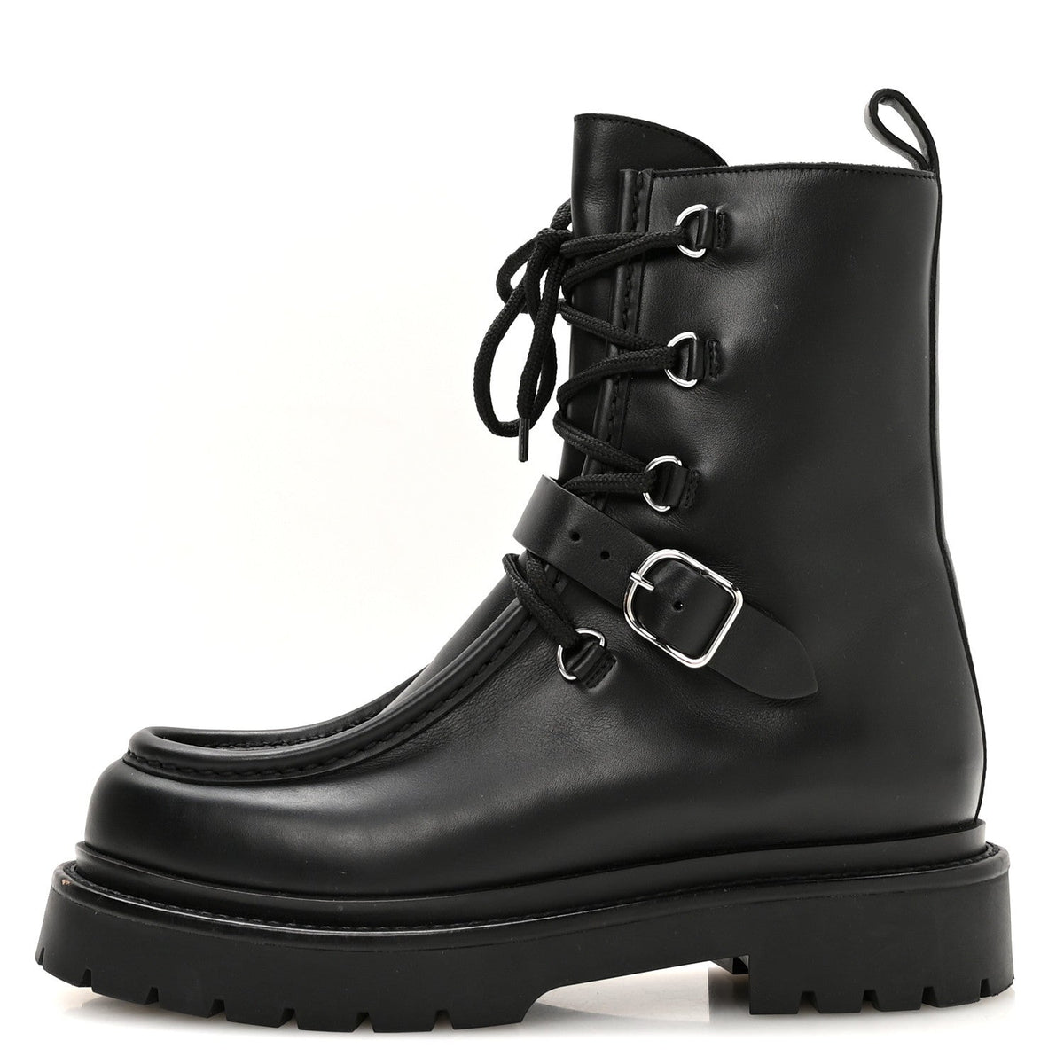 Calfskin Land Ankle Boots Black