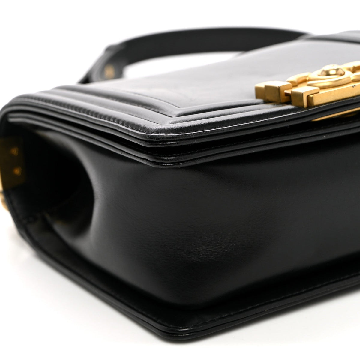 Mini Calfskin Flap Shoulder Bag - Black