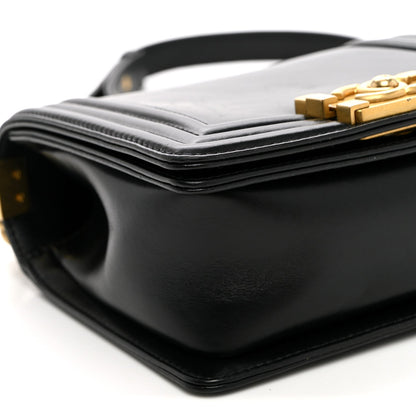 Mini Calfskin Flap Shoulder Bag - Black