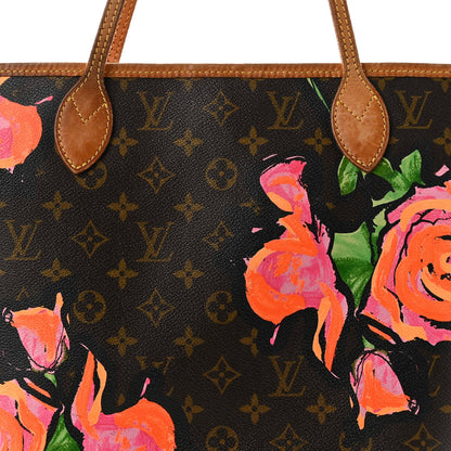 Monogram Roses Neverfull Mm Handbag