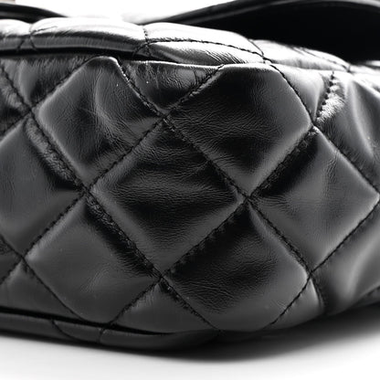Quilted Calfskin Hobo Bag - Black