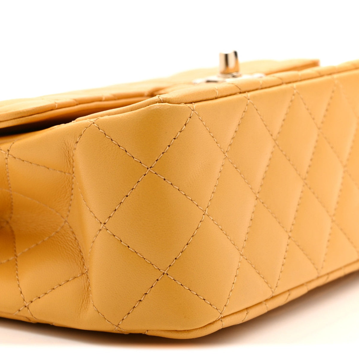 Medium Quilted Lambskin Flap Shoulder Bag - Tan