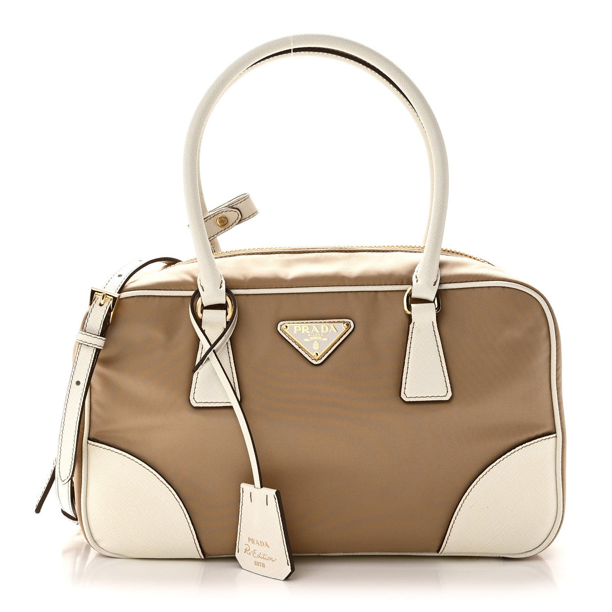 Medium Nylon Handbag - White