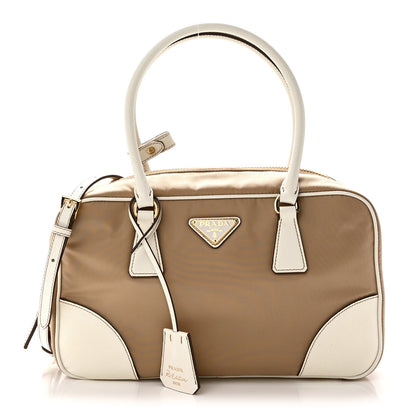 Medium Nylon Handbag - White