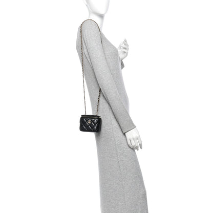 Mini Quilted Lambskin Handbag - Black