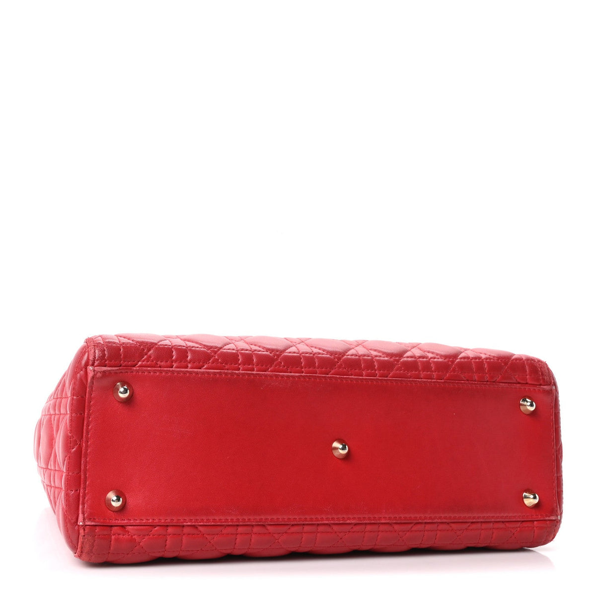 Large Lambskin Handbag - Red