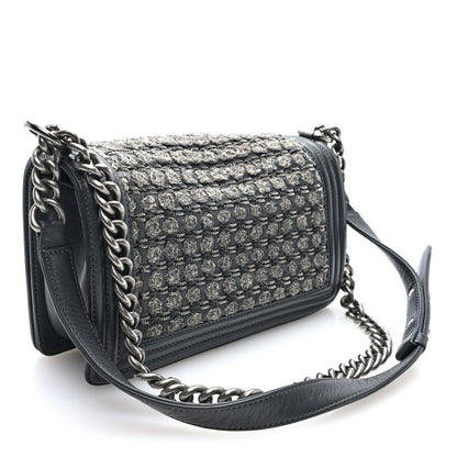 Medium Calfskin Flap Shoulder Bag - Grey