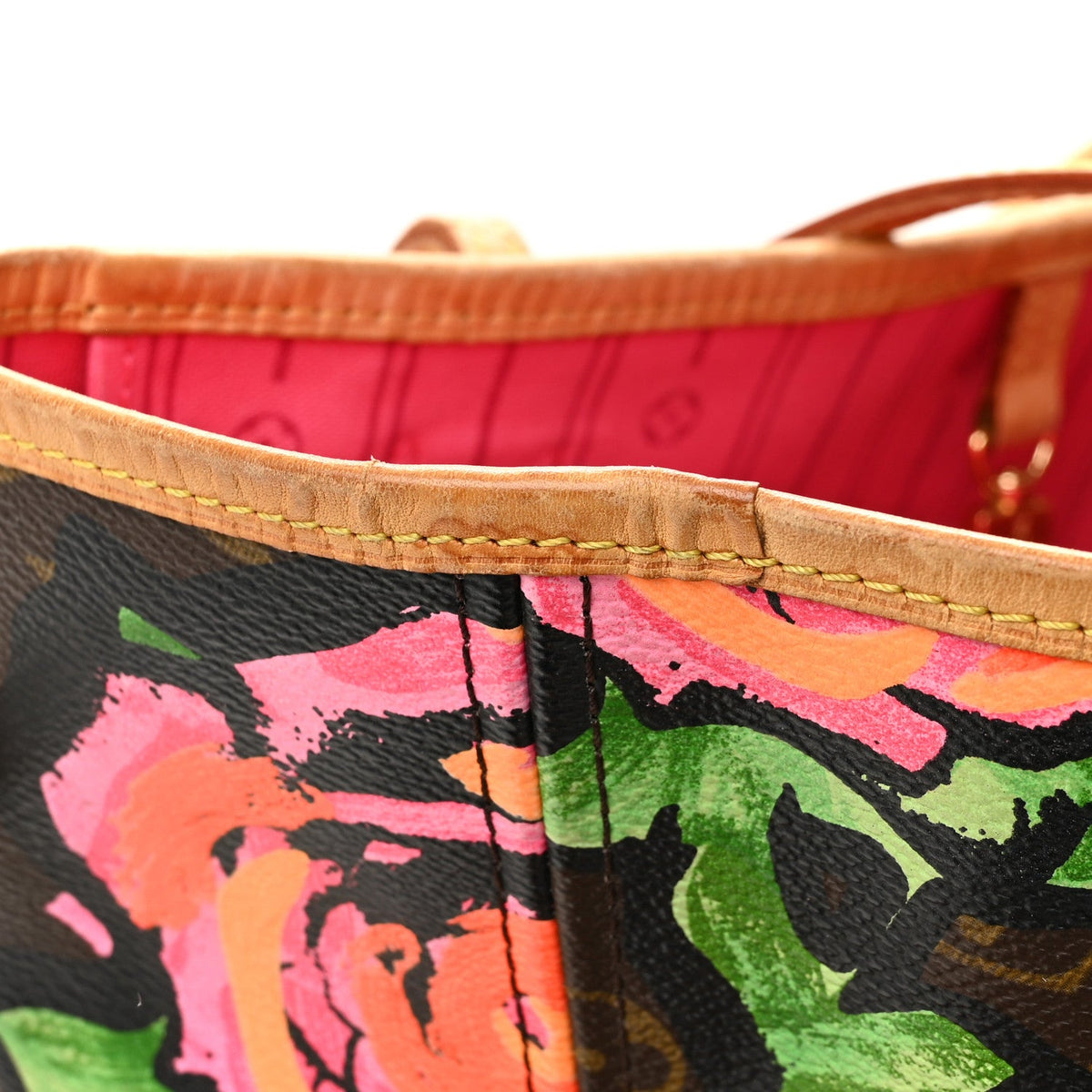Monogram Roses Neverfull Mm Handbag