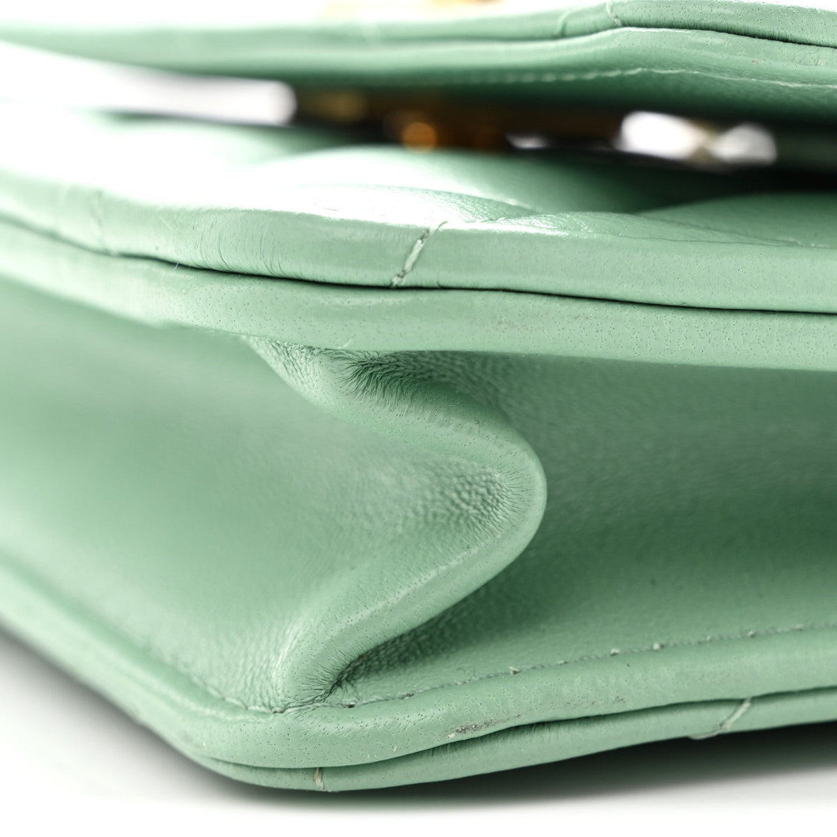 Quilted Lambskin Wallet Bag - Green